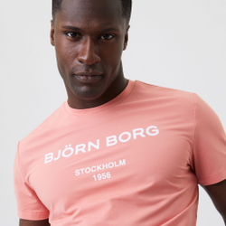 Мужское теннисное поло Björn Borg Print T-Shirt Men - Apricot