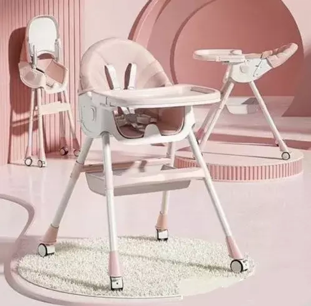 Стул для кормления luxmom Q2 Светло-розовый