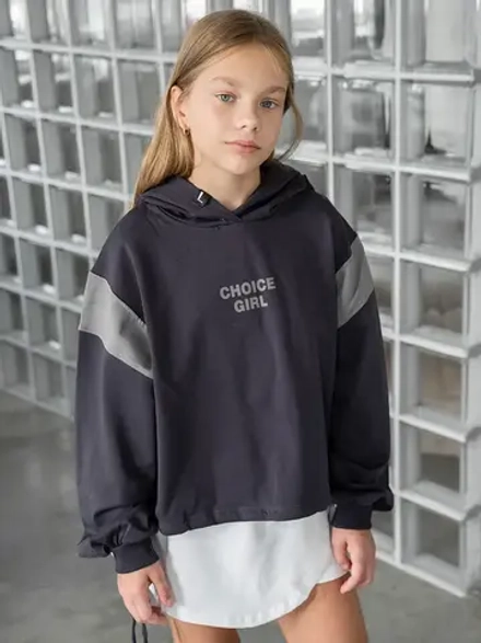 Худи для девочки с завязками в школу