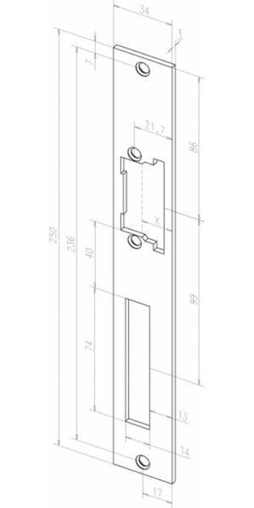 Плоская запорная планка 520