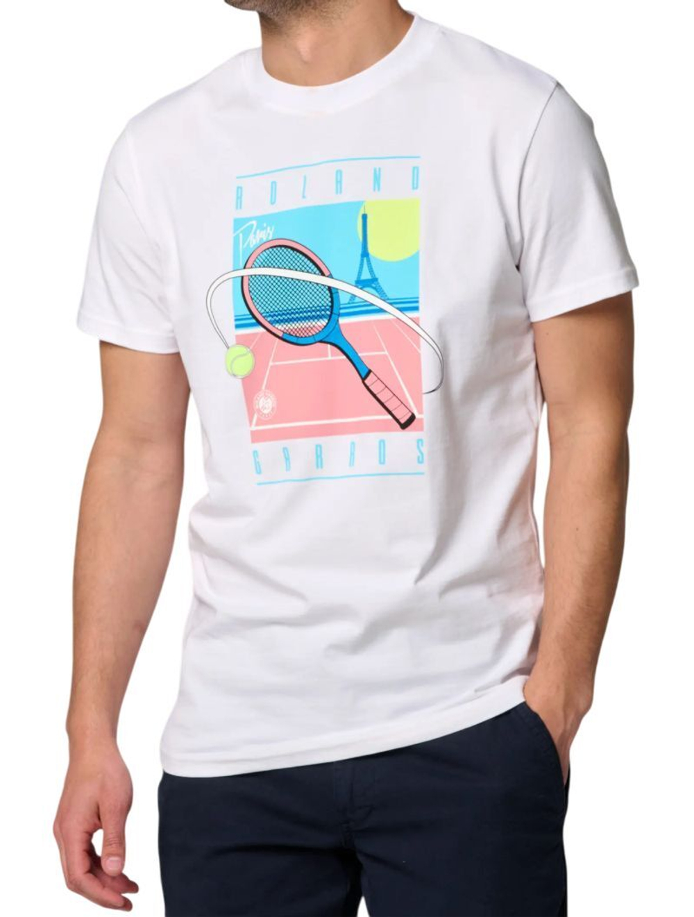 Теннисная футболка Roland Garros Timmy Miami - white