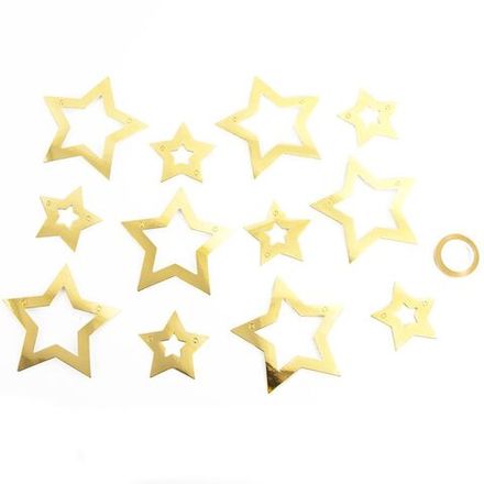 Гирлянда "Контур звезд" золото