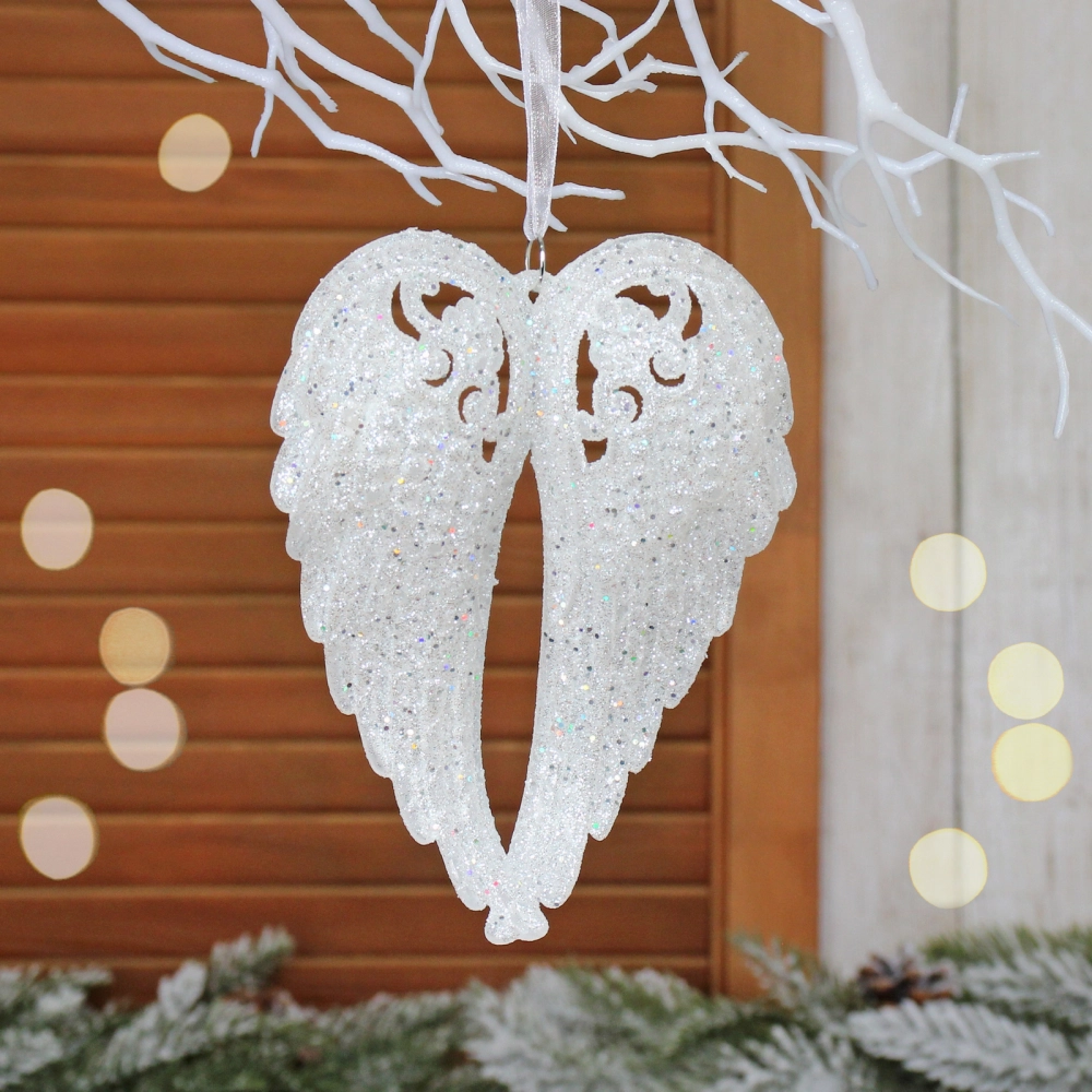 Подвеска «Ангельские крылышки» 11*15 см, Белый
