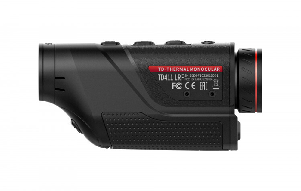 Тепловизионный монокуляр Guide TD411 LRF с лазерным дальномером, F19mm, увеличение 1.4/2.8/5.6x, WiFi, 800м дальность обнаружения, 383г