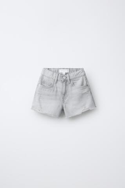 ZARA ДЖИНСОВЫЕ ШОРТЫ, СЕРЫЙ