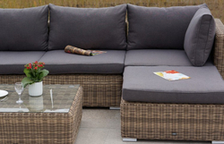 "Лунго" модуль диванный угловой с подушками, цвет соломенный