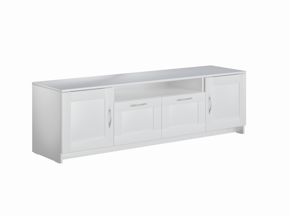 Тумба Сириус 2 двери и 2 ящика 156х47 (белая)