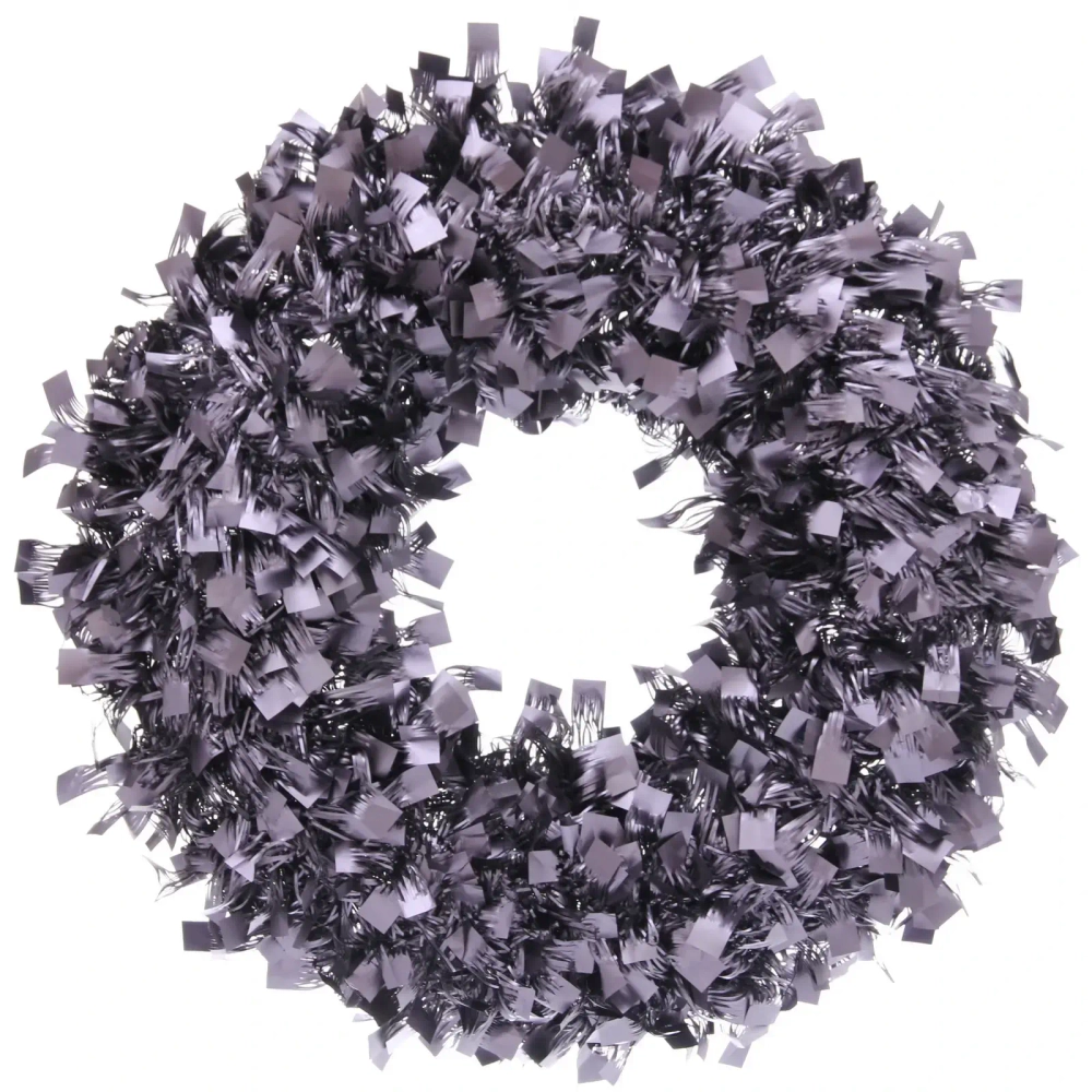 Венок декоративный TINSEL «Изящное сияние» 38 см, Графит