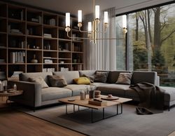 Ambrella Люстра на штанге с мрамором Ceramo Modern LH53251