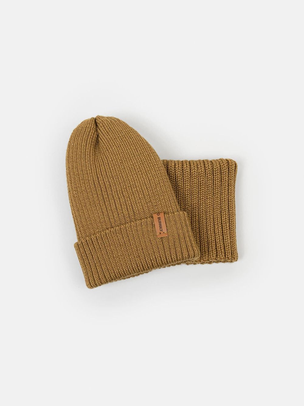 Снуд из смесовой шерсти "Фундук" вертикальная вязка