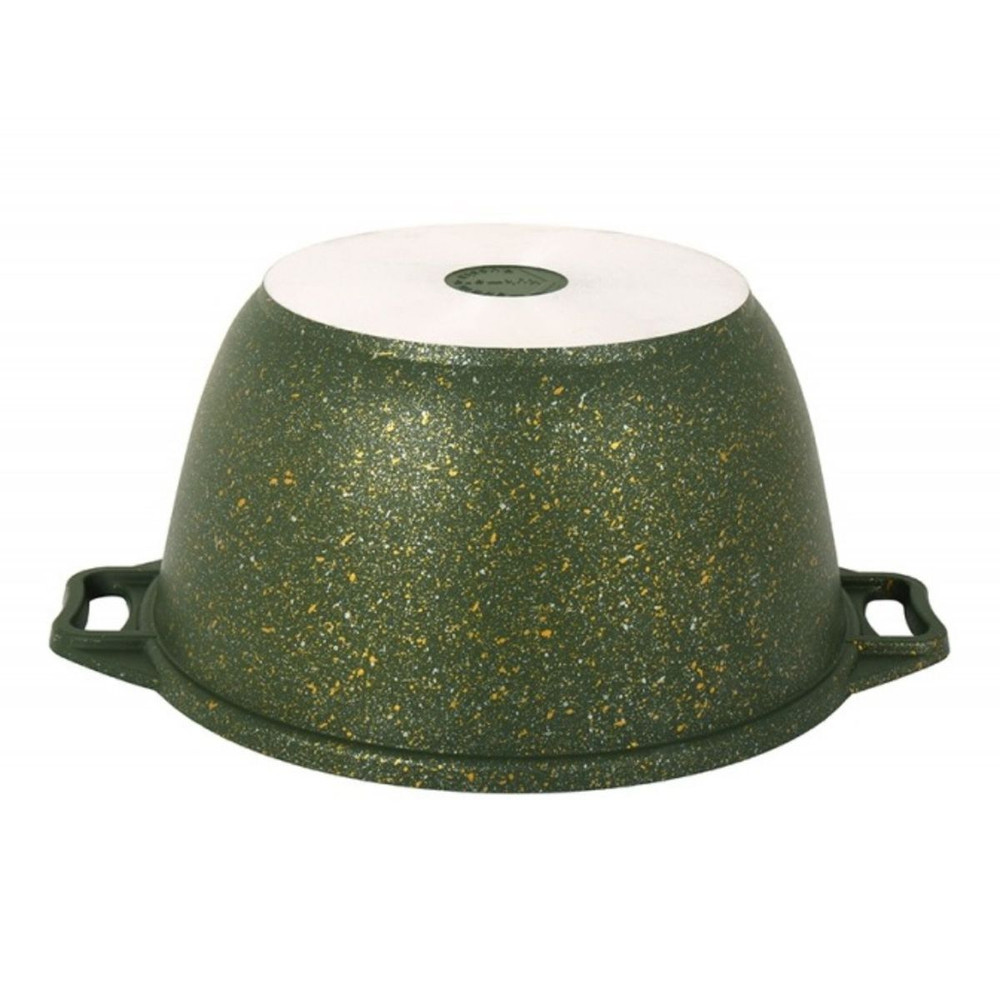 Кастрюля алюминий, антиприг, 3 л, с крыш, крышка стекло, Kukmara, Trendy style, к31tsml, малахит