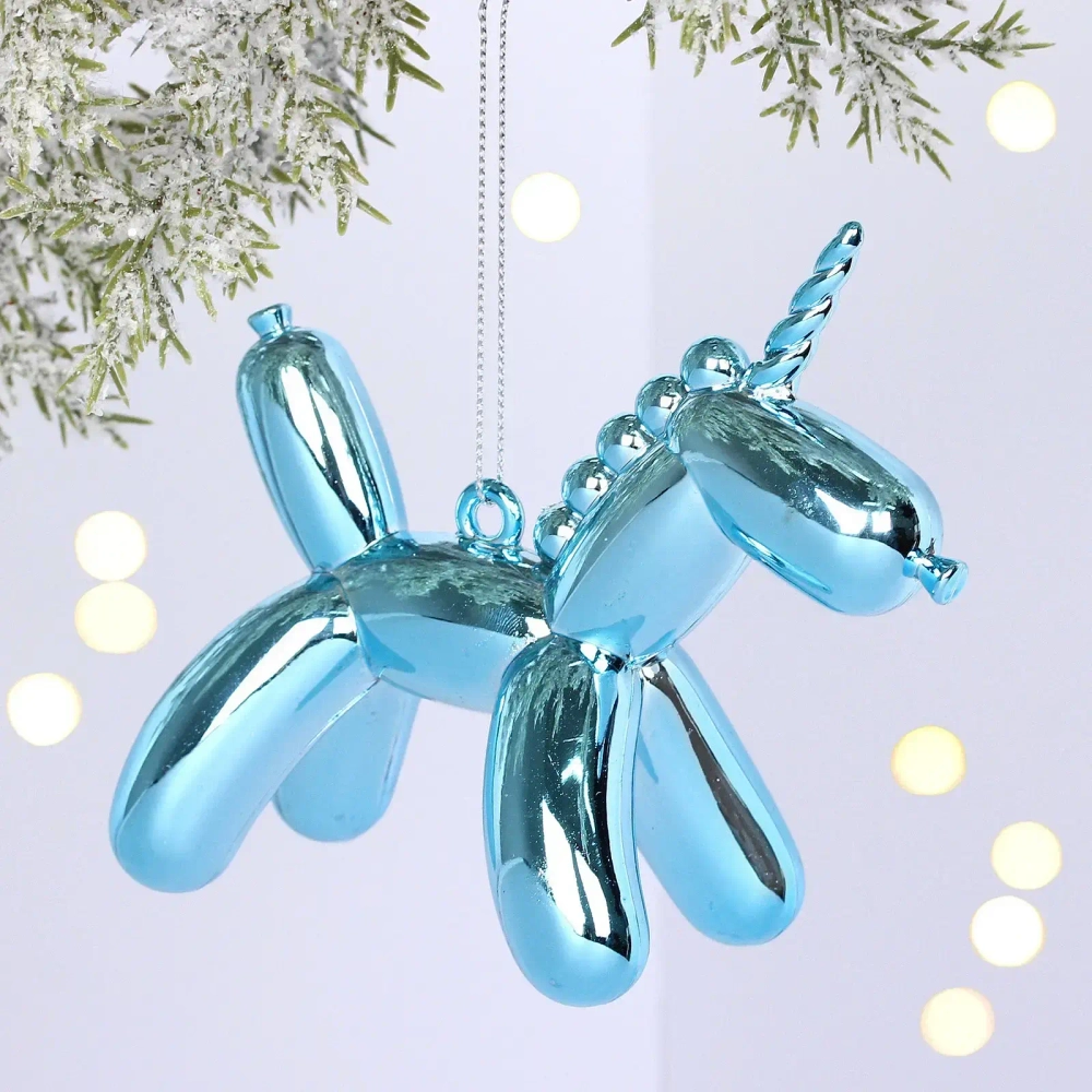 Ёлочная игрушка «Воздушный единорожек» 11*5*9 см, Голубой
