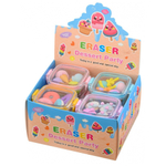 Ластик Qihao, фигурный, разборный, серия "Сладкое", объемный цветной корпус, в пластиковом контейнере