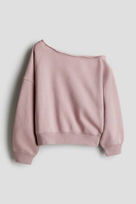 H&M Асимметричная толстовка, пыльно-розовый
