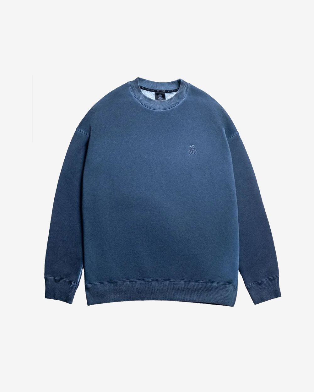 Толстовка Hardlunch garment dye синяя