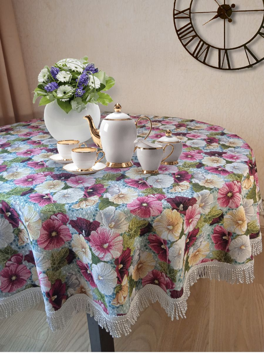 Гобеленовая скатерть Мальвы D 160 см