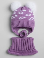 Зимняя шапка для девочки и снуд