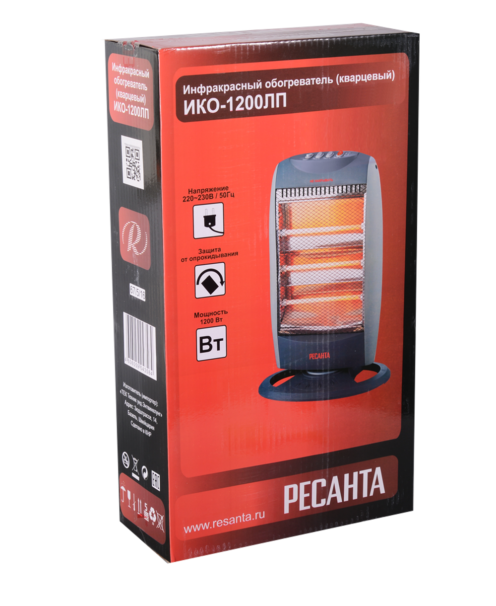 Инфракрасный обогреватель (кварцевый) Ресанта ИКО-1200ЛП