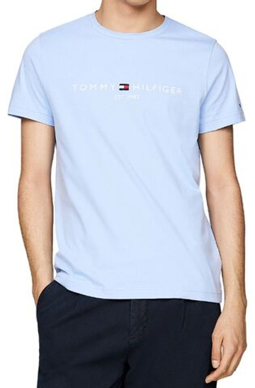 Мужская теннисная футболка Tommy Hilfiger Logo - небесный