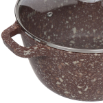 Кастрюля алюминий, антиприг, 2.5 л, с крыш, Kukmara, Elite stone, к21ес