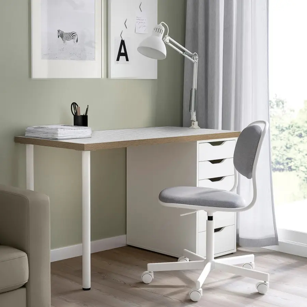 Письменный стол с ящиками - IKEA LAGKAPTEN/ALEX/ЛАГКАПТЕН/АЛЕКС ИКЕА, 120х60 см, антрацит/белый