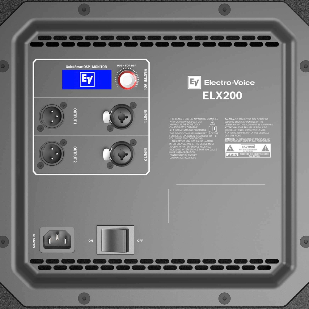 Electro-Voice ELX200-12SP сабвуфер, активный, 12'', макс. SPL 129 дБ (пик), 1200W, с DSP, 49Гц-135Гц, цвет черный