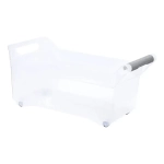 Органайзер с ручкой на колесах 7л прозрачный