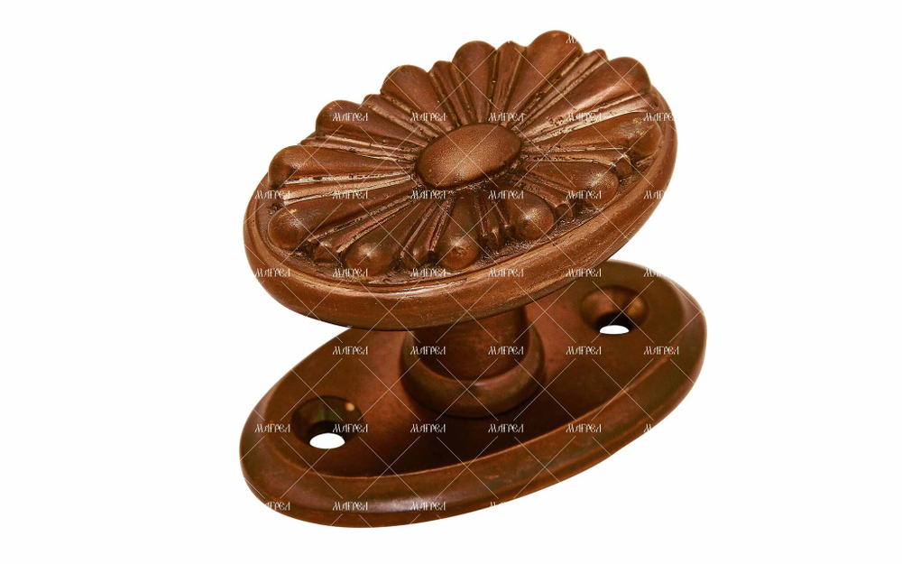 Ручка оконная поворотная Солнце латунь