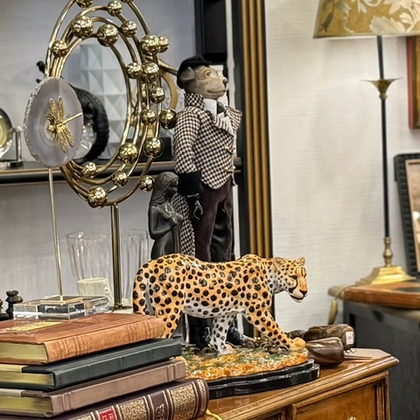 Статуэтка Леопард фарфоровый, 39 см [Арт. 380-251]