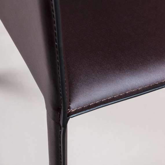 Полубарный стул Barrie 65 см коричневая кожа