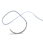 Лавсан нить полиэфирная плетеная неокрашенная М2 (3/0) 75 см игла DR-26 25 шт