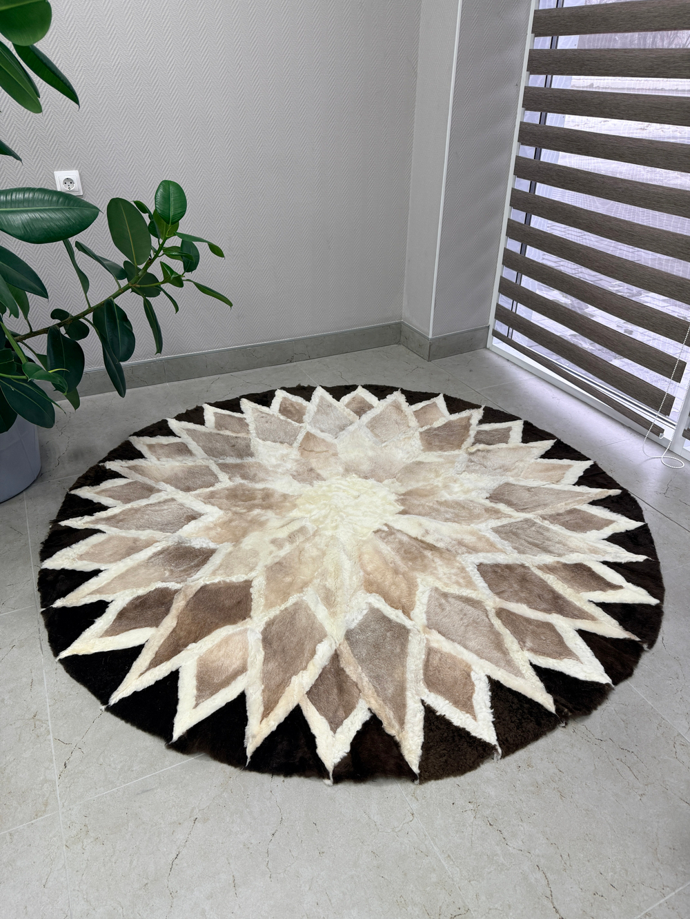 Ковер шкура натуральная овчина меховой