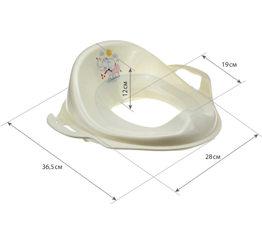 Накладка детская на унитаз с ручками, М2593