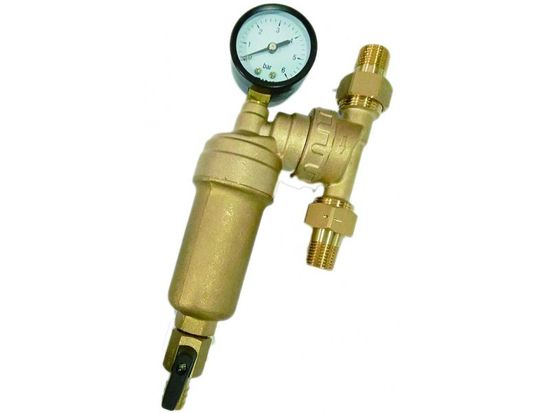 Самопромывной фильтр для горячей воды Tim 1/2" с поворотным соединением