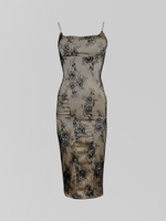 Платье Parijanka 836 кружевное удлиненное на тонких лямках