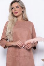 Платье "Элегантная простота" П7245 (светло-коричневый) LT Collection