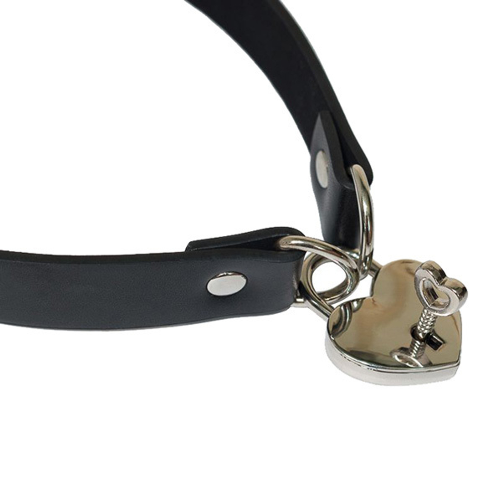 Черный ошейник с замком и ключиком Lola Games Party Hard Utopia 1091-01lola