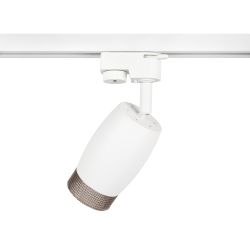 Трековый светильник однофазный ЭРА TR51-GU10 WH под лампу GU10 матовый белый | Однофазные светильники под лампу