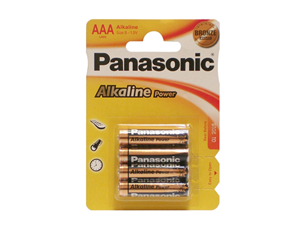 Батарейки Panasonic Alkiline power AAA щелочные 4 шт