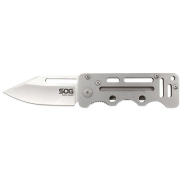 Складной нож SOG модель, EZ1 CP Cash Card c клинком из стали 8Cr13MoV, рукоять Stainless Steel