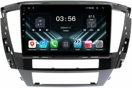 Магнитола Mitsubishi Pajero Sport 3 2020-2024, Montero Sport (прямоугольный климат, рамка 10) - FarCar 3118 на Android 13 и IPS экран