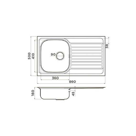 Кухонная мойка OMOIKIRI Kashiogawa 86-IN(арт.4993453)