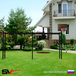 Уличная шведская стенка Sv Sport рукоход х 2 У50200.2К (Гнездо 115см/Щит баскет)