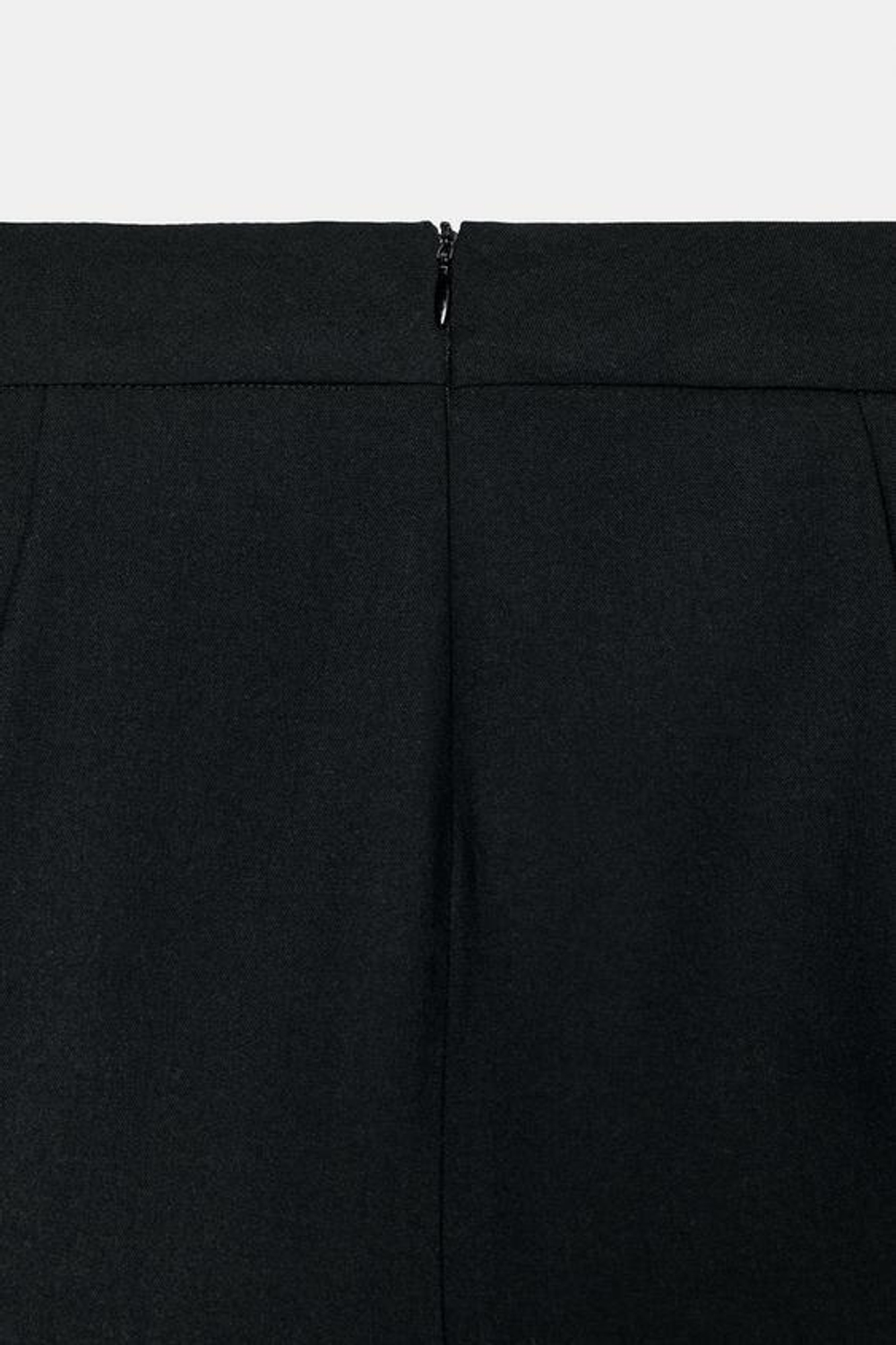 ZARA ЮБКА МИДИ С ДРАПИРОВАННЫМИ КАРМАНАМИ — ZW COLLECTION, ЧЕРНЫЙ