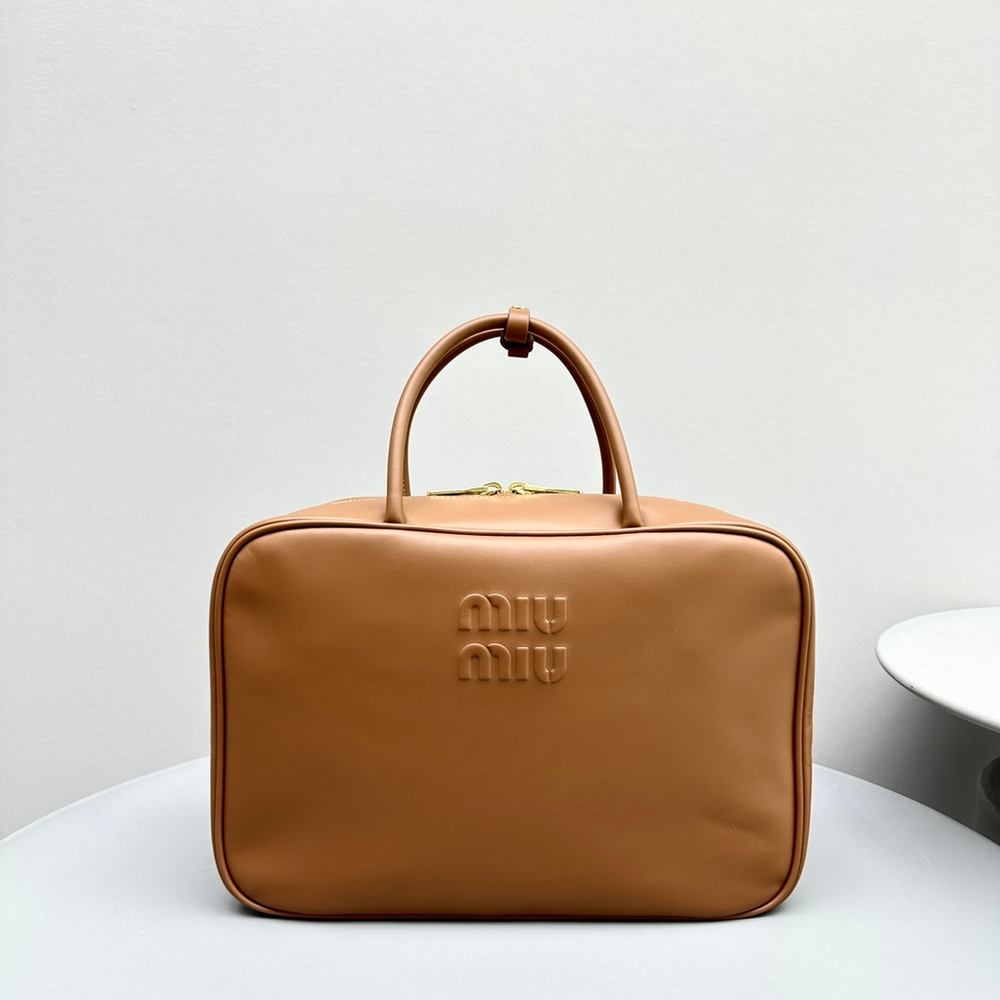 Miu Miu Leather Top Handle Bag 24 cm