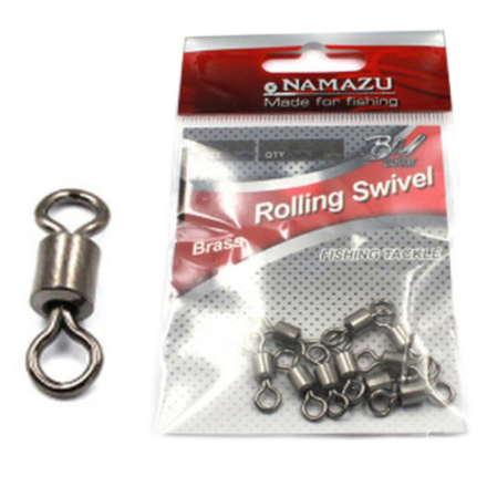 Вертлюг Namazu ROLLING SWIVEL, латунь, цв. BN, р. 7, test-14 кг (уп.10 шт)/2000