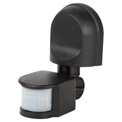 Датчик движения ЭРА MD 04 настенный инфракрасный 1200 Вт угол 180 градусов IP44, черный | Датчики движения