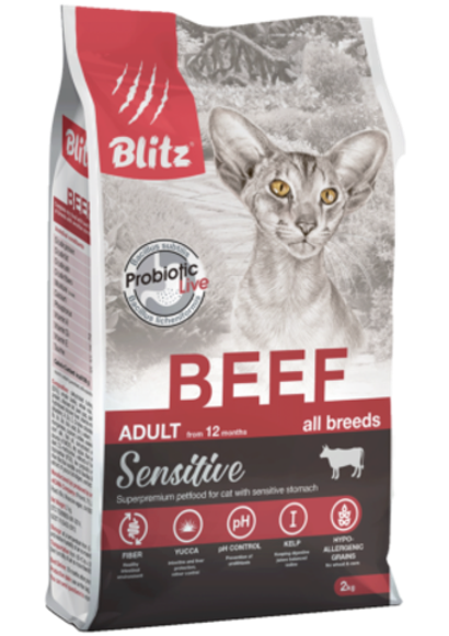 Blitz Sensitive Beef Adult Cats All Breeds