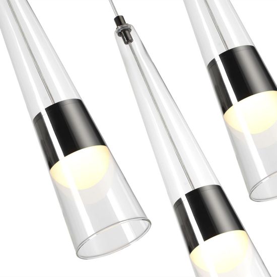 5044/42L L-VISION ODL24 435 глянц.темн.хром/прозрачный/металл/стекло Люстра LED 42W 3000K 4167Лм LUMP