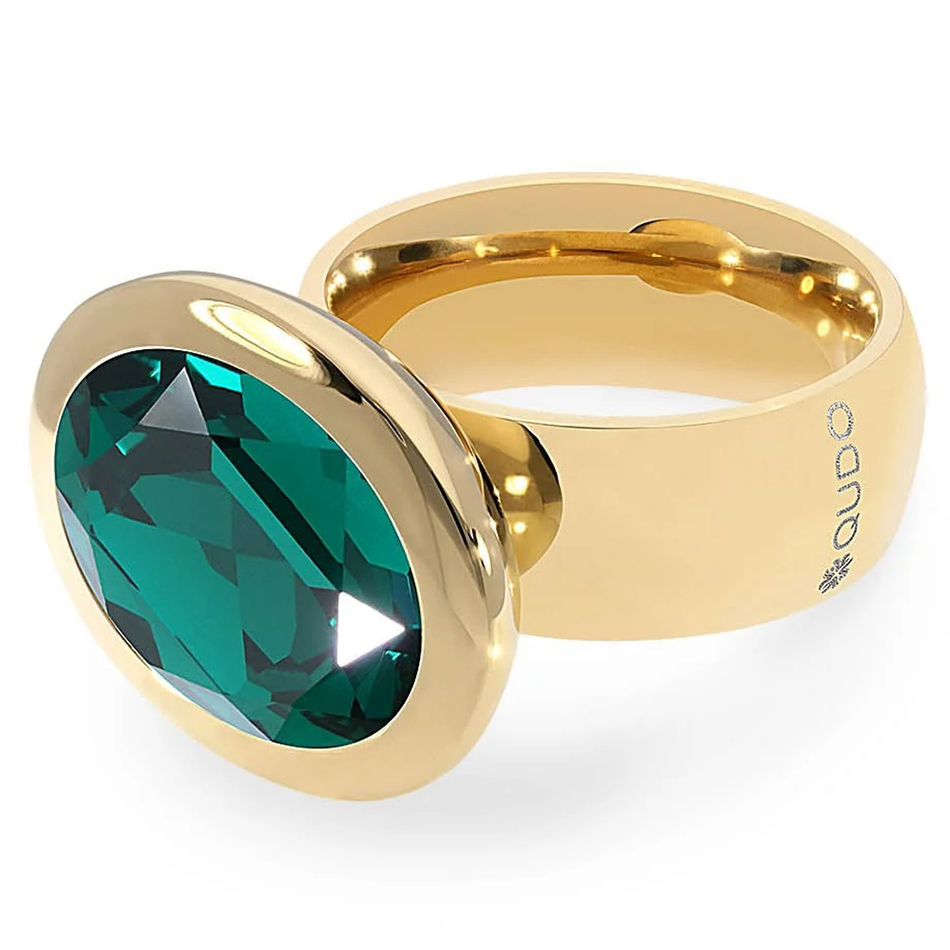 Кольцо Qudo TIVOLA big G emerald 17.2 мм 632328/17.2 G/G
